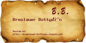 Breslauer Bottyán névjegykártya